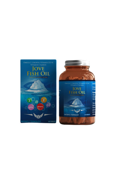 Jove Fish Oil أوميغا 3 فيتامين هـ فيتامين د3 ليكوبين عالي إيبا دا 60 كبسولة