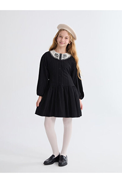 LC Waikiki Κοριτσίστικο φόρεμα με γιακά μωρού