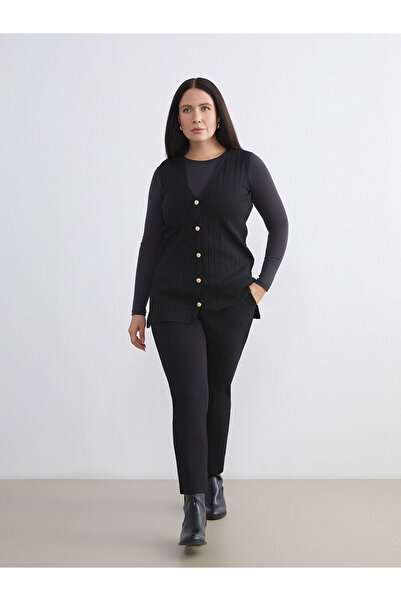 LC Waikiki Büyük Beden Beli Lastikli Kadın Pantolon