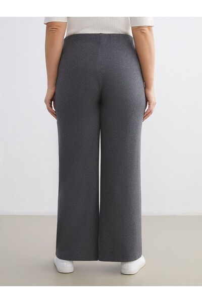 LC Waikiki Antrasit Büyük Beden Beli Lastikli Kadın Eşofman Altı