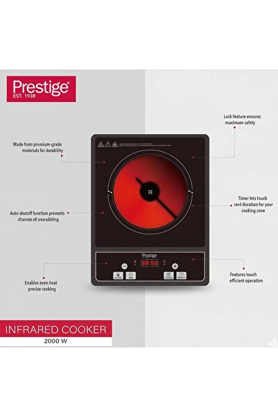 Prestige Infrared Cooker Crystal Plate - 2000 W PR81519