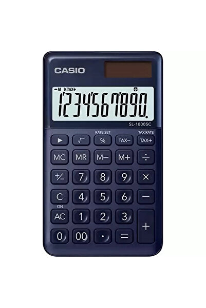 Casio Sl-1000sc-ny Cep Tipi 10 Hane Lacivert Hesap Makinesi