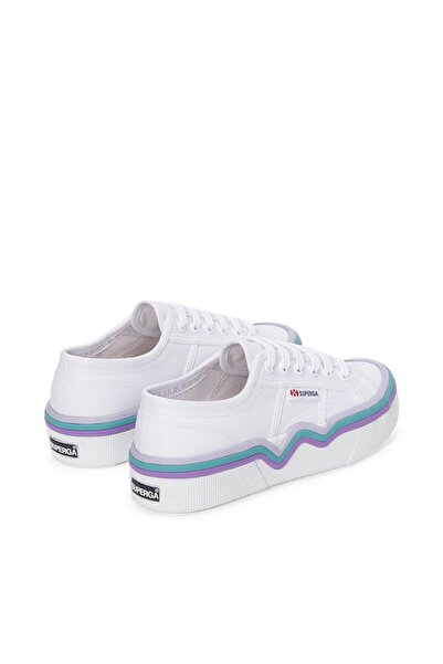 Superga 2740 Liquify Stripes Nylon Kadın Mavi-Pembe Bileksiz Sneaker