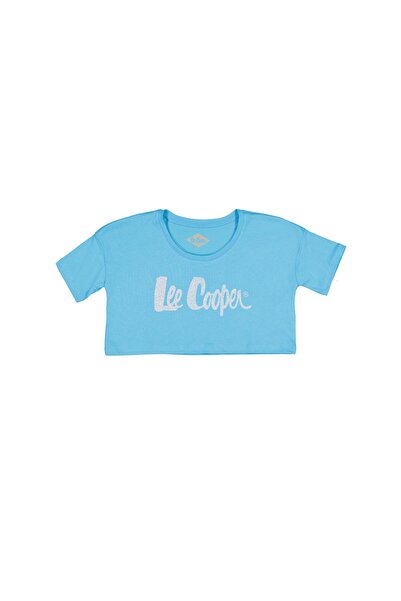 Lee Cooper Tally Girl's 100% Cotton O-Neck T-Shirt Turquoise