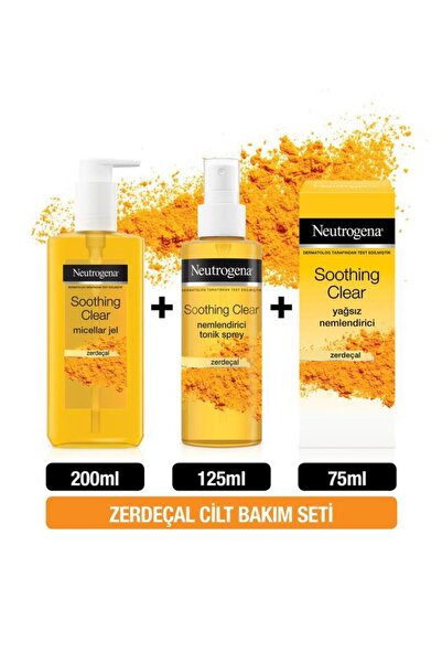 Neutrogena Soothing Clear Micellar Jel 200 ml + Tonik 125 ml + Yağsız Nemlend...