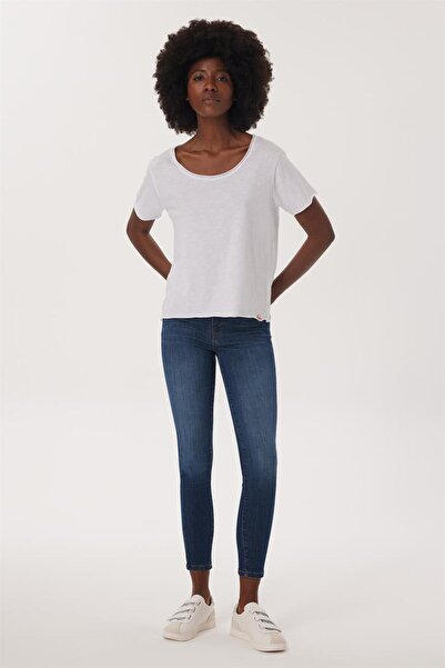 Lee Cooper Carmen Women's 100% Cotton O-Neck T-Shirt White