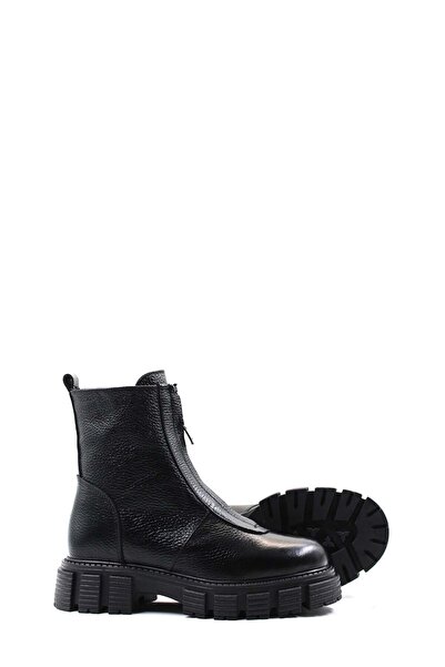 FAST STEP Γυναικείες μπότες με χοντρή σόλα από γνήσιο δέρμα 010KZA8498