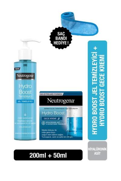 Neutrogena Hydro Boost Water Gel Temizleyici 200 ml + Nemlendirici Gece Kremi...