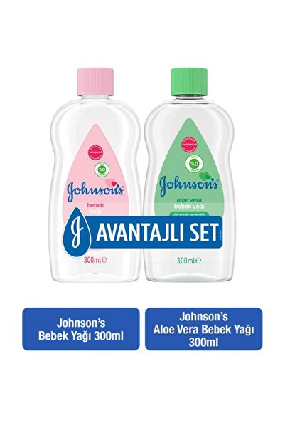 Johnson's Yağ 300 ml + Aloe Vera Yağ 300 ml