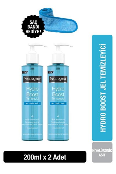 Neutrogena Hydro Boost Water Gel Temizleyici 200 ml x2 + Saç Bandı