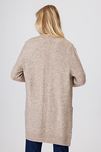 Lee Cooper Gloria women's long sleeve cardigan beige