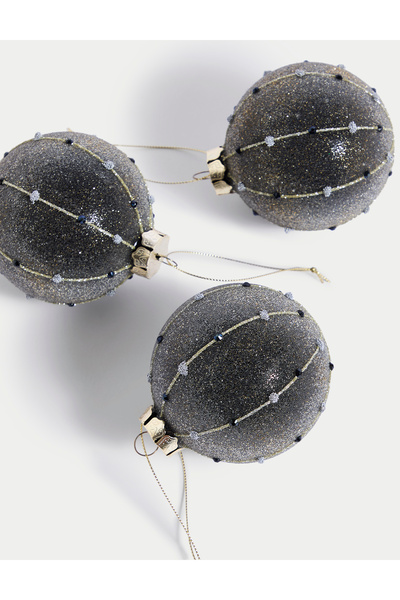 Marks & Spencer 3'lü Cam Yılbaşı Süsü