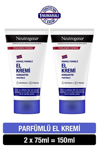 Neutrogena Norveç Formülü El Kremi Parfümlü 75 Ml X 2 Adet