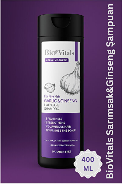Bio Vitals Ginseng Ve Sarımsak Destekli Şampuan 400ml