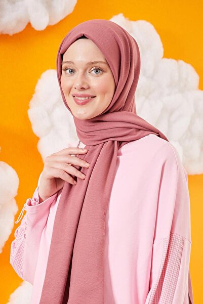 FİVESCARF Κόκκινο ροζ βαμβακερό σάλι Cazz