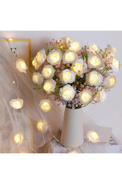 Taimi Decoration Light Rose Flower String Strip Fairy Lights For Holiday Wedding Décor