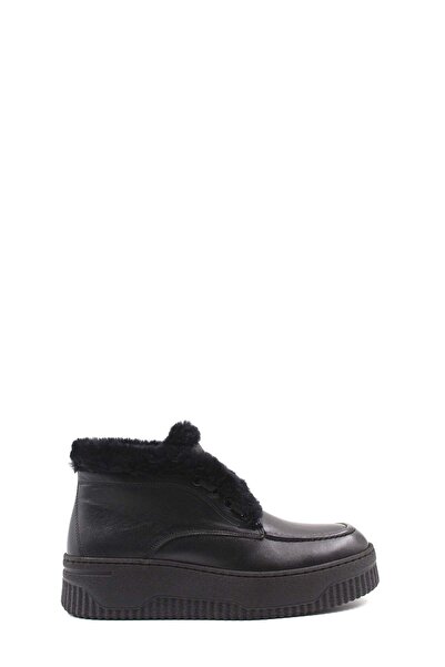 FAST STEP Жіночі черевики на товстому каблуці з натуральної шкіри - з хутром, код 408KZA0510-02