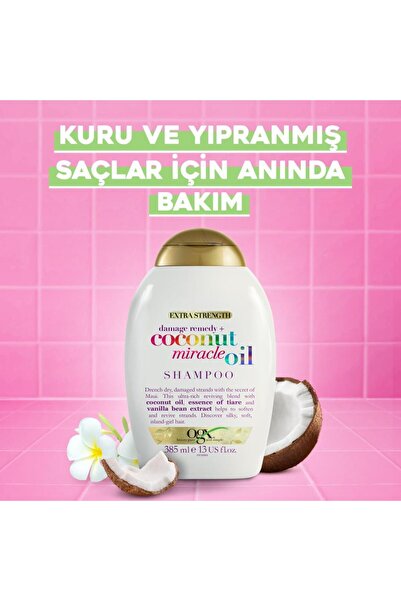 OGX Yıpranma Karşıtı Coconut Miracle Oil Sülfatsız Şampuan 385 ml