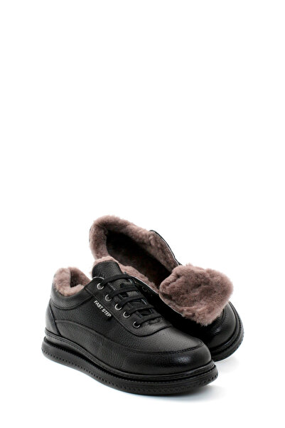 FAST STEP Pantofi casual de damă din piele naturală și blană 583KZA7025