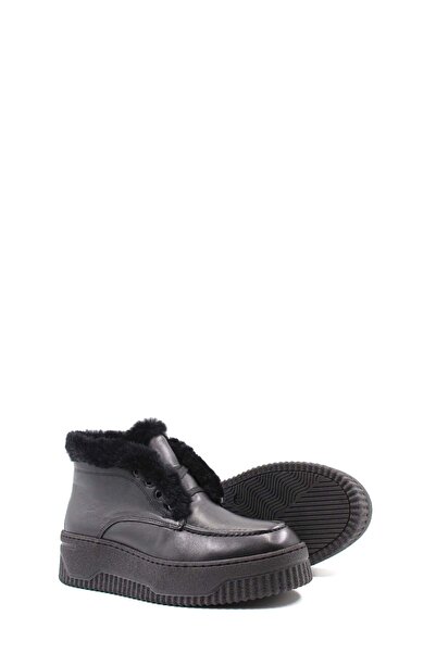 FAST STEP Жіночі черевики на товстому каблуці з натуральної шкіри - з хутром, код 408KZA0510-02