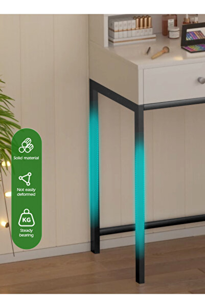 Ammar Space Makeup Vanity Desk with Drawers Small Dressing Table for Girls Bedroom Bedside table