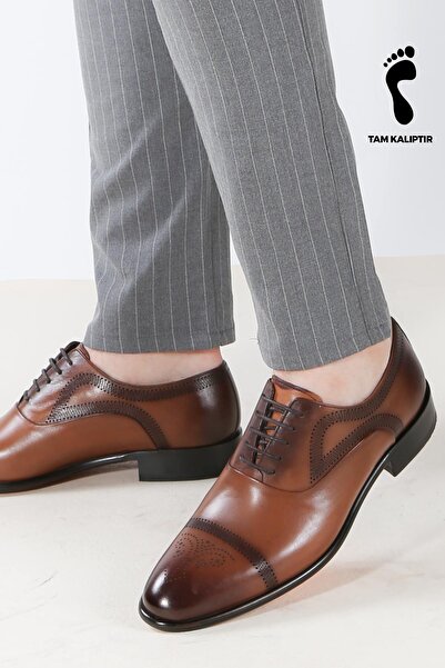 FAST STEP Hakiki Deri Kösele Erkek Klasik Ayakkabı 893MA4403
