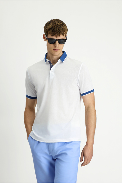 Kiğılı Βαμβακερό μπλουζάκι με κανονική εφαρμογή Polo Neck