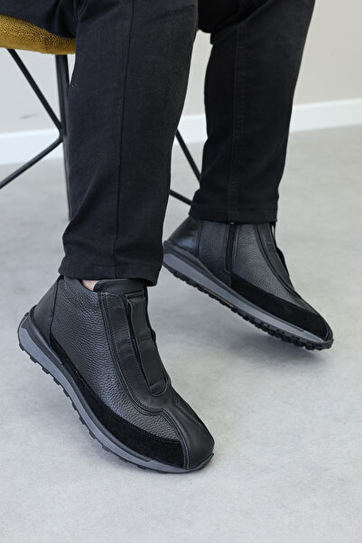 FAST STEP Ανδρικές κλασικές μπότες από γνήσιο δέρμα και γούνα 856KMA528