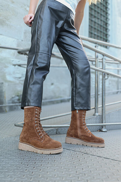 FAST STEP Cizme clasice de damă din piele naturală și blană 657KZA2504