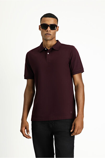 Kiğılı تي شيرت قطني بياقة بولو وتطريز - مقاس عادي