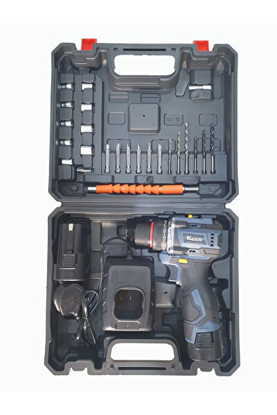 Keen cordless drill, 2 batteries, 16.8V, metal head