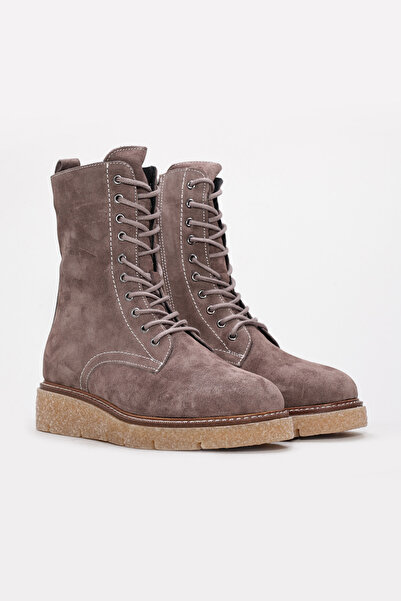 FAST STEP Hakiki Deri Kürklü Kadın Klasik Bot 657KZA2504