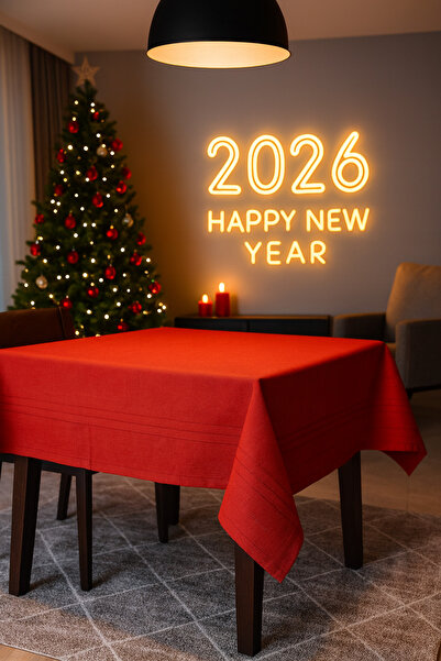 TOPRAK COLLECTION Colber Masa Örtüsü Kırmızı 160*220