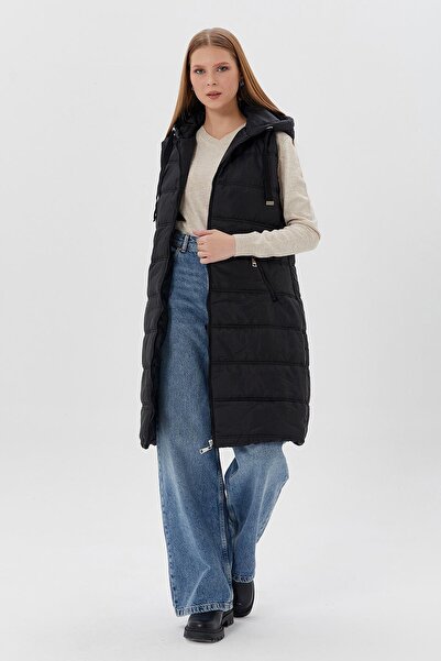 Shopping Shop Vestă gonflabilă cu glugă NEGRĂ