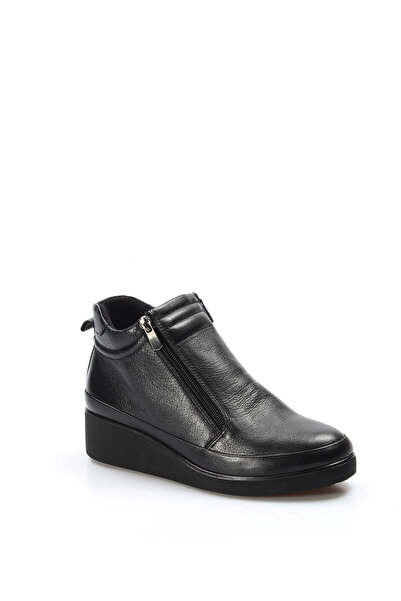 FAST STEP Hakiki Deri Kadın Kalın Taban Bot 863SZA356