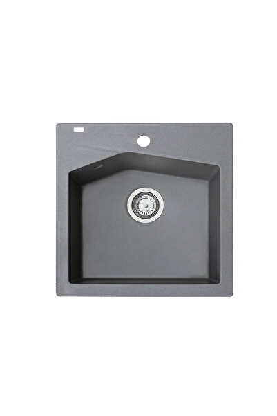 Metalac Chiuvetă de bucătărie X Granite Linea 50 grafite 500 x 500 mm, sifon 90 mm, granit