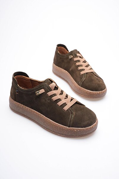 Mubiano Pantofi de damă din piele de căprioară autentică, cu talpă confortabi...