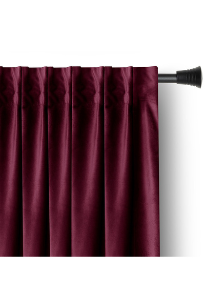 Amelia Home Velvet curtain with multifunctional drapery, Velvet, 140 x 270 cm, Red, 1 pc.