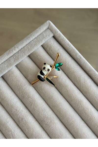 İREM YILDIZ Trend Ayıcık Temalı Zirkon Taşlı Broş