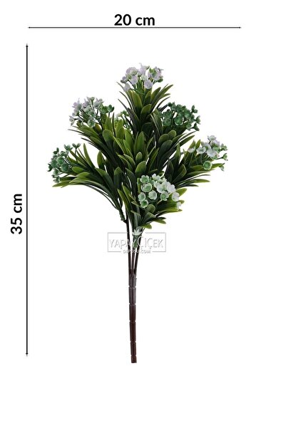Yapay Çiçek Deposu Artificial Flower Laurel Plant 35 cm Green - Lilac