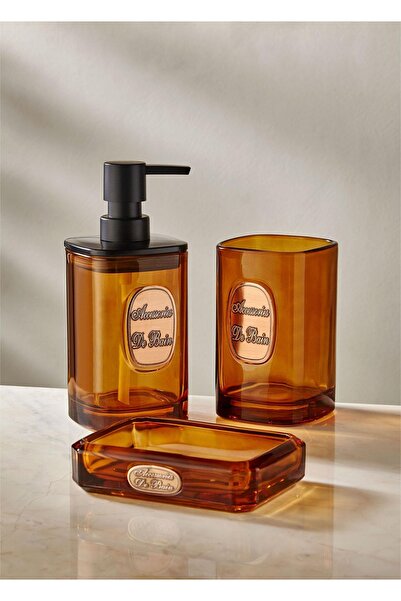 RİVO HOME DECOR طقم حمام جلوب كام 3 قطع 330 مل