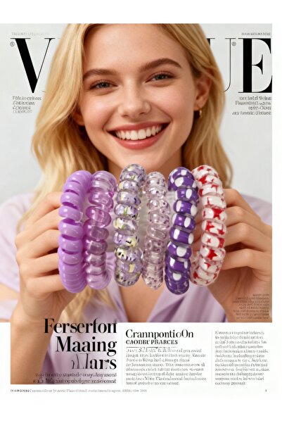 Famira Trading 6-Piece Phone Cord Hair Tie Set – Colorful Thick Rubber Tie, S...