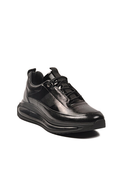 MARCOMEN Black Patent Leather Genuine Leather Anatomical Men's Sneaker 152-22053 m