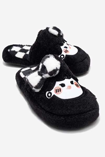 CCWAY AYAKKABI Γυναικείες παντόφλες με κλειστό μπροστινό μέρος και παπιγιόν Μ...