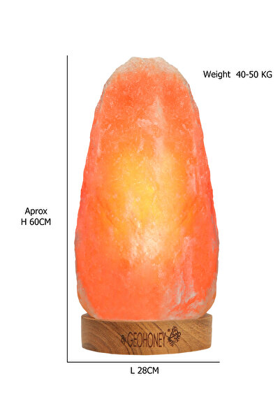 Geohoney مصباح ملح الهيمالايا ٥٠+ كجم - على شكل جبل