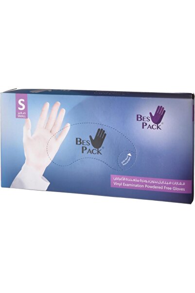 BESAPACK Basepack Vinyl Gloves, Small Size, 100 Pieces