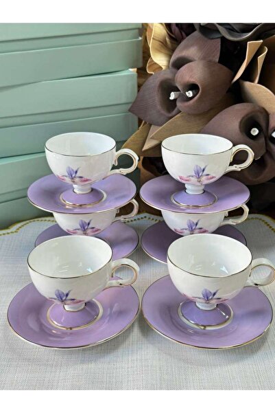 Paçi Türk Kahve Fincanı Veronica Flora 6 Kişilik 12 Parça