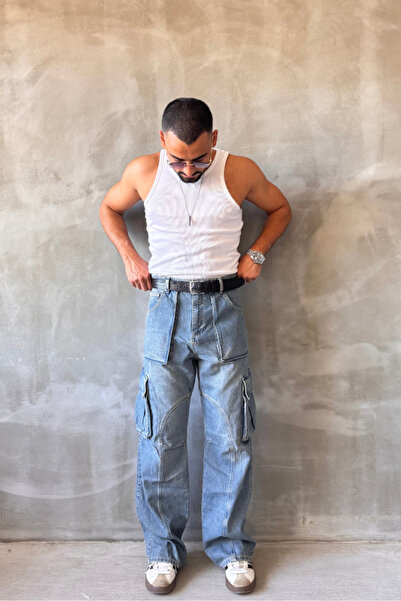 STOKHANE Fit Jean Pantolon Denim Kargo