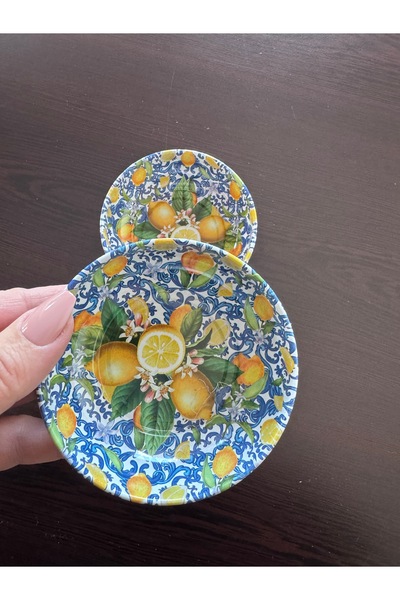 aysequlce desenli çerezlik tabak seti küçük boy 2li 9cm