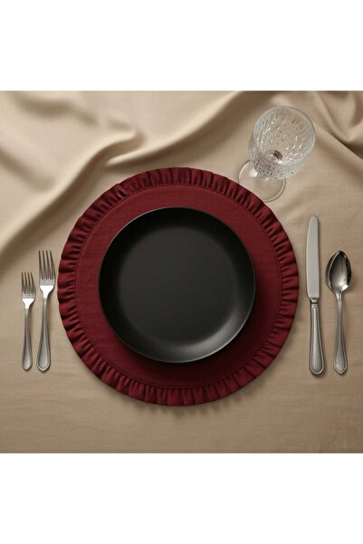 Joie Maison Noir Seramik 4'lü Servis Tabağı Siyah (26 cm)